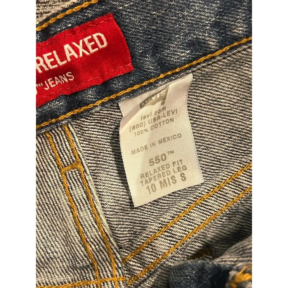 Women’s Levis 550 Jeans Classic Relaxed Fit Misses Size 10 Long Y2K Vtg 30”